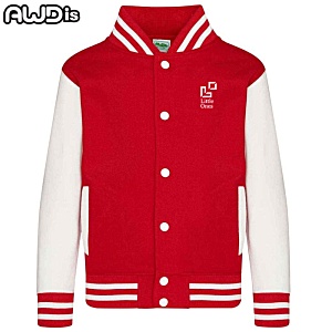 AWDis Kids' Varsity Jacket - Printed Main Image