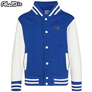 AWDis Kid's Varsity Jacket - Embroidered Main Image