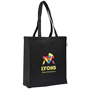Allington Recycled Cotton Canvas Bag - Black - Digital Print Main Image