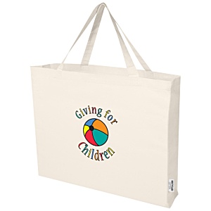 Odessa XL Recycled Cotton Tote - Natural - Digital Print Main Image