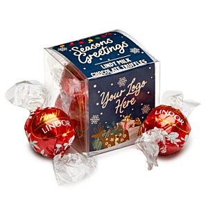 Clear Cube Box - Lindor Chocolate Truffles Main Image