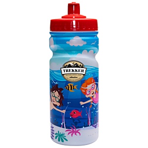 500ml Finger Grip Sports Bottle - Push Pull Cap - Digital Wrap Main Image