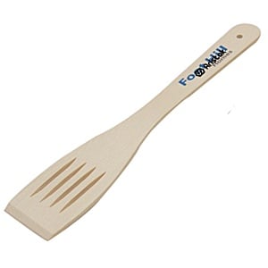 30cm Wooden Slotted Spatula - Printed Main Image