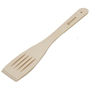 30cm Wooden Slotted Spatula - Engraved Main Image