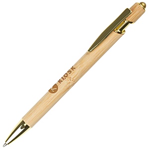 Nimrod Bamboo Gold Stylus Pen - Engraved Main Image
