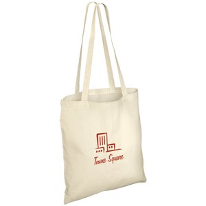 Long Handled Cotton Tote Bag - Natural Main Image