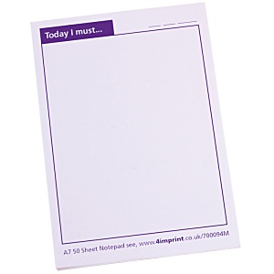 A7 50 Sheet Notepad - Printed Main Image