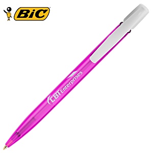 BIC® Media Clic Pen - Frosted Barrel - Frosted White Clip Main Image