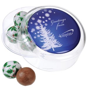 DISC Maxi Round Sweet Pot - Chocolate Foil Balls - Christmas Main Image