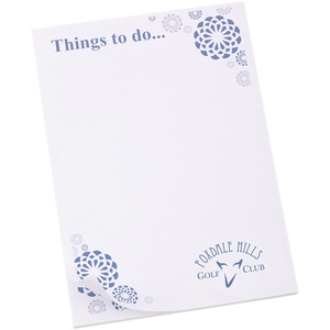 A6 50 Sheet Notepad - Flowers Design Main Image
