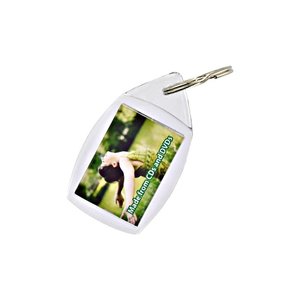 DISC Recycled Plastic Keyring - Full Colour Main Image
