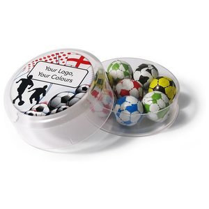 Maxi Round Sweet Pot - Chocolate Foil Balls - Football Main Image
