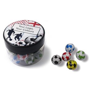 4imprint Treat Pot- Chocolate Foil Balls - Football Main Image