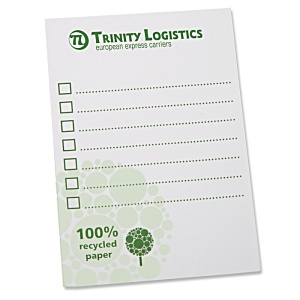 A6 Recycled 50 Sheet Notepad - Green Design 3 Main Image