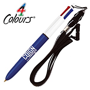 BIC® 4 Colours Pen with Lanyard Main Image