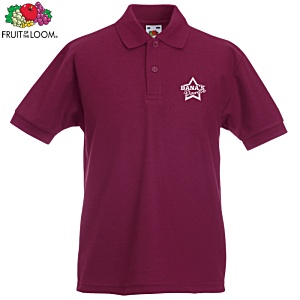 Fruit of the Loom Kid's Value Polo Shirt - Colours - Embroidered Main Image