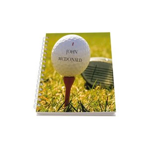 A5 Personalised Wire Notebook - Golf Ball Main Image