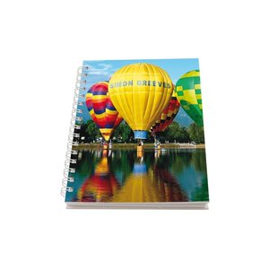A5 Personalised Wire Notebook - Hot Air Balloon Main Image