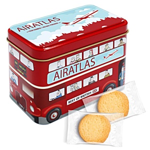 DISC London Bus Tin - Mini Shortbreads Biscuits Main Image