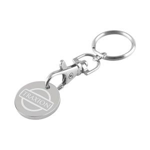 DISC Engraved Trolley Coin Keyring Main Image