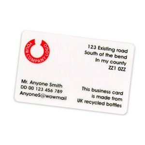 Recycled Bottle Business Card Main Image