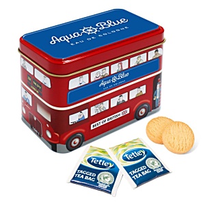 DISC London Bus Tin - Tea & Biscuits Main Image