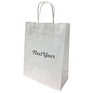 White Paper Bag - Twisted Handles - Large Main Image