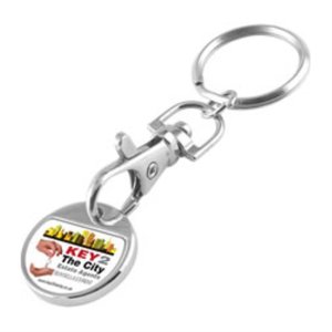 DISC Trolley Coin Keyring - Full Colour Main Image