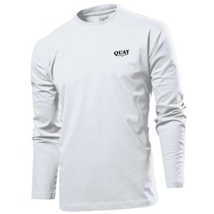 DISC Stedman Comfort Long Sleeve T-Shirt - White Main Image