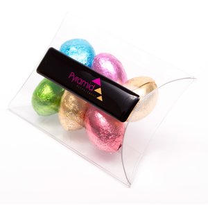 DISC Large Sweet Pouch - Foil Chocolate Eggs Main Image