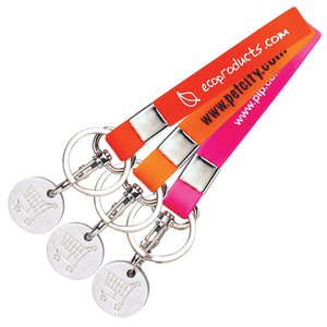 Silicone Band with Trolley Coin Keyring - Euro Main Image
