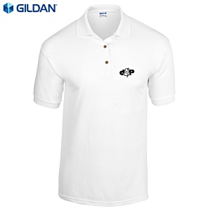 Gildan DryBlend Jersey Polo - White - Printed Main Image