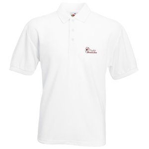 SUSP TIL SEPT -Fruit of the Loom Value Polo - White - 2 Day Main Image