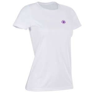 DISC Stedman Ladies Active Sports T-Shirt - White Main Image