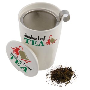 DISC Ceramic Tea Mug with Strainer Main Image