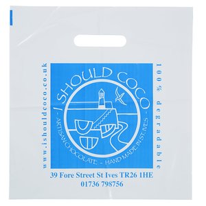 Biodegradable Promotional Carrier Bag - Small Square - Clear Main Image