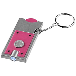 DISC Euro-Coin Holder Keyring with Torch Main Image