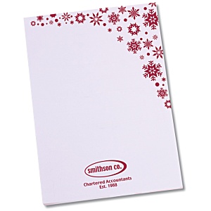 A7 50 Sheet Notepad - Snowflake Design Main Image