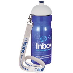 Base Sports Bottle - Domed Lid with Lanyard Main Image