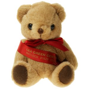 13cm Jointed Honey Bear with Ribbon Sash Main Image