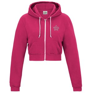 DISC AWDis Girlie Cropped Hoodie - Embroidered Main Image