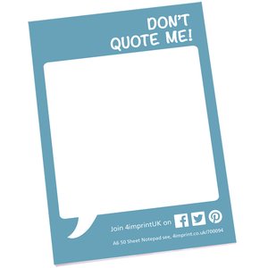 A6 50 Sheet Notepad - Quote Design Main Image