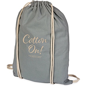 Oregon Cotton Drawstring Bag - Colours - Printed Main Image