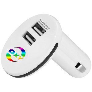 DISC LED Dual Car Charger - Full Colour Main Image
