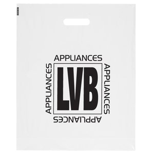 Biodegradable Promotional Carrier Bag - Large - White Main Image