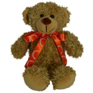 20cm Barney Bear with Bow - Biscuit Main Image