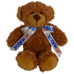 20cm Barney Bear with Bow - Chestnut Main Image