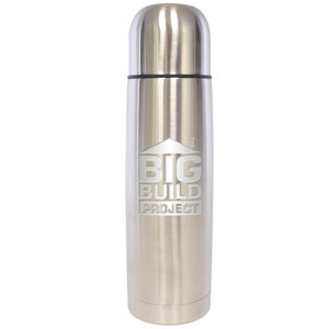DISC 1 litre Stainless Steel Flask - Engraved Main Image
