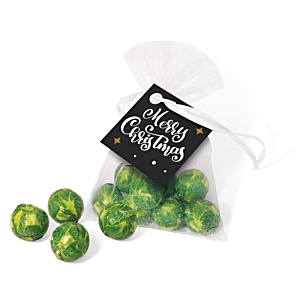 DISC Organza Bag - Chocolate Sprouts Main Image