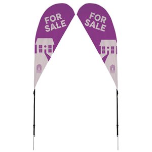 6ft Outdoor Tear Drop Flag - Double Sided Main Image